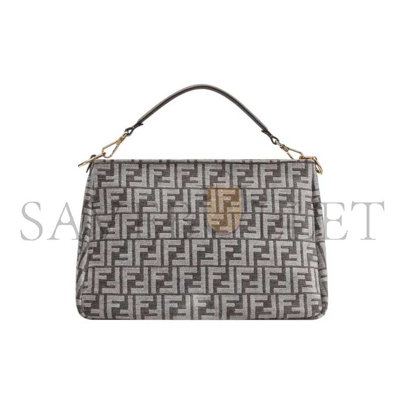 FENDI O'LOCK FABRIC WITH COW LEATHER ONE SHOULDER HANDBAGS 8BR805ALFVF1IQQ (35*23*14cm)